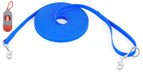 Waterproof Long Leash for Dogs Training 16FT/30FT/50FT, Long Dog Leash Heavy Duty,Dog Lead for Large Medium Small Dogs Outside Walking, Playing, Camping, or Yard(Blue 30FT) - color: Blue, size: 30FT