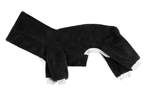 Esobo Fashion Winter Dog Warm Coat Jacket Four-Legged Neck Warm Pet Sweaters for Small Medium Large Dogs - color: Dark, size: Large