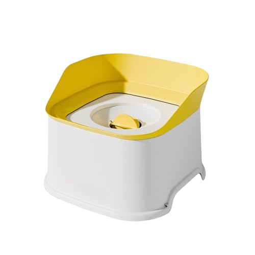 Dogs Water Dispenser Spill Bowl Spill Design for Large Dog Slip Resistant - color: Yellow, size: 1000ml