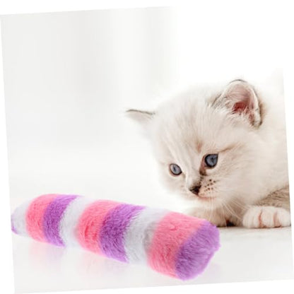 2pcs Cat Plush Pillow Interactive Catnip Stuffed for Indoor Cats Soft and Wear Resistant for Chewing and Independent Play Engaging Pet Plaything Pastel Colors