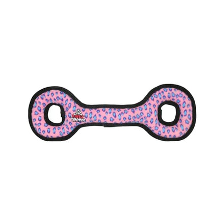 TUFFY- World's Tuffest Soft Dog Toy- Ultimate Tug-O-War- Pink Leopard-Squeakers - Multiple Layers. Made Durable, Strong & Tough. Interactive Play (Tug, Toss & Fetch). Machine Washable & Floats - color: Pink Leopard, style: Tug-O-War