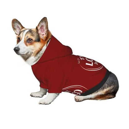 Personalized Dog Hooded Sweatshirt Pet Sweatshirt Design Custom Picture Text Clothes for Small Dogs Cats Customized Puppy Apparel Gifts Maroon Pet Hoodies - color: Maroon, size: Large
