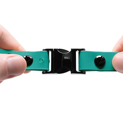 Educator 3/4" Quick Snap Bungee Dog Training Collar Strap – Fits ME-300, ET-300/400, EZ-900, PE-900 & PG-300 Receivers – Trim-to-Fit 33" Biothane – Not Compatible with FE-580, ET-800 or UL-1200,Teal - color: Teal