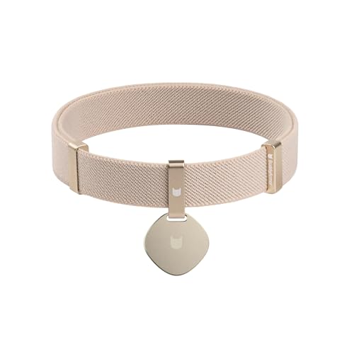 Safety Cat Collar and ID Tag Set - Elastic Quick Release Non Breakaway Personalized Anodized Aluminum Engraved Pet Name Tag, Lightweight for Kitten Small Large Cats - color: Linen-M, size: Star