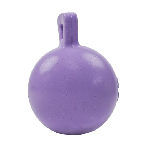 Jolly Pets Tug-n-Toss Heavy Duty Dog Toy Ball with Handle, 6 Inches/Medium, Light Purple - color: Light Purple, size: Medium (6 in)