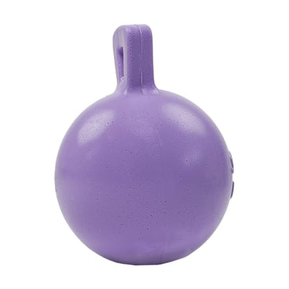 Jolly Pets Tug-n-Toss Heavy Duty Dog Toy Ball with Handle, 6 Inches/Medium, Light Purple - color: Light Purple, size: Medium (6 in)