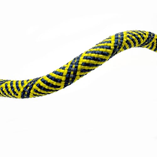 Heavy Duty Dog Leash with 1100LB Rated Locking Carabiner – 6FT Climbing-Inspired Reflective Rope Leash for Large & Medium Dogs that Pull – Padded Handle (Navy/Yellow) - color: Navy/Yellow