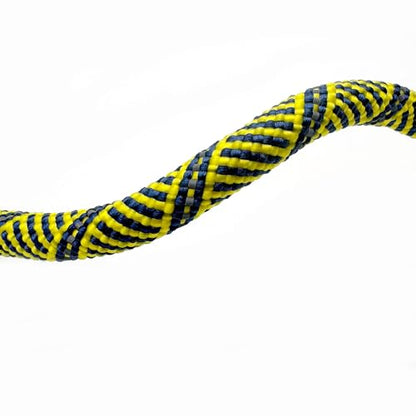 Heavy Duty Dog Leash with 1100LB Rated Locking Carabiner – 6FT Climbing-Inspired Reflective Rope Leash for Large & Medium Dogs that Pull – Padded Handle (Navy/Yellow) - color: Navy/Yellow