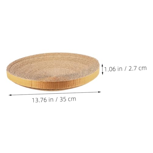 GANAZONO 3pcs Replaceable Cat Scratcher Core Corrugated Paper Floor Cat Scratching Pad for Indoor Kittens Room Accessory
