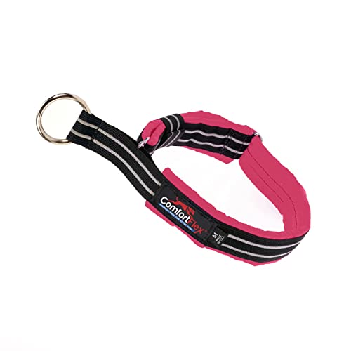ComfortFlex Premium Padded Martingale Dog Collar – Reflective Waterproof Slip-On Limited Slip Collar for Gentle Control & Escape Prevention - XLarge, Berry - color: Berry, size: XLarge