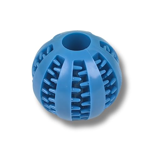 Interactive Dog Ball Toy, Treat Dispensing Puzzle, Slow Feeder for Dogs (Blue) - color: Blue