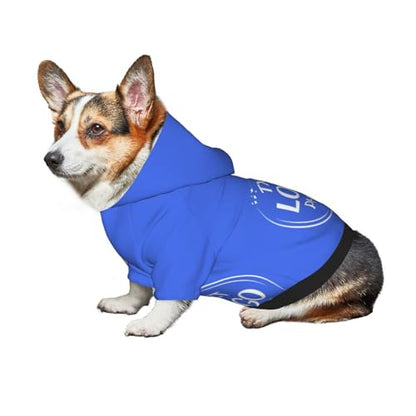 Personalized Dog Hooded Sweatshirt Pet Sweatshirt Design Custom Picture Text Clothes for Small Dogs Cats Customized Puppy Apparel Gifts Blue 2 Pet Hoodies - color: Blue 2, size: XX-Large