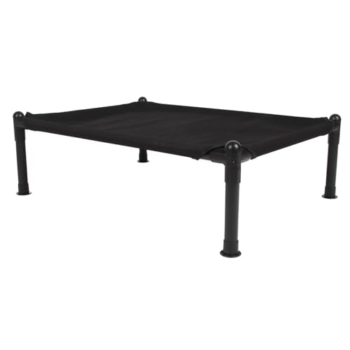 Asixxsix Elevated Dog Bed, Cooling Airflow Quick Assembly Raised Dog Cot Bed, with Oxford Fabric Steel Frame for Outdoor Indoor Camping Parks Backyard (L 150x100cm / 59.06x39.37in) - size: L 150x100cm / 59.06x39.37in