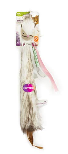 SmartyKat Chitter Critter Squirrel Electronic Sound Plush Kicker Cat Toy, Battery Powered - Gray, One Size - size: One Size, style: Chitter Critter