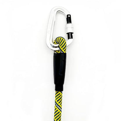 Heavy Duty Dog Leash with 1100LB Rated Locking Carabiner – 6FT Climbing-Inspired Reflective Rope Leash for Large & Medium Dogs that Pull – Padded Handle (Navy/Yellow) - color: Navy/Yellow