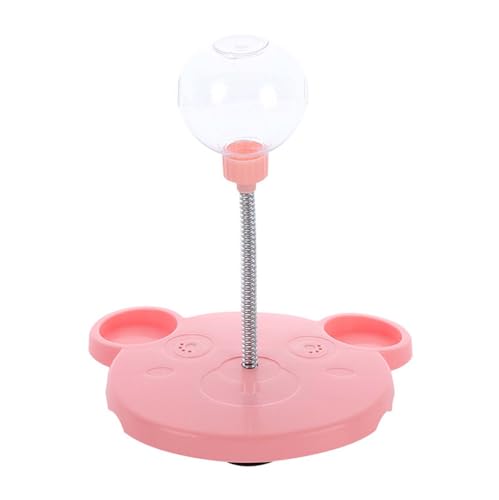 Interactive Treat Leaking Toy, Pet Toy Treat Dispenser, Interactive Puzzle Toy for Cats & Dogs, Slow Feeder, Food Dispensing Toy for Pet Entertainment & Mental Stimulation (Pink) - color: Pink