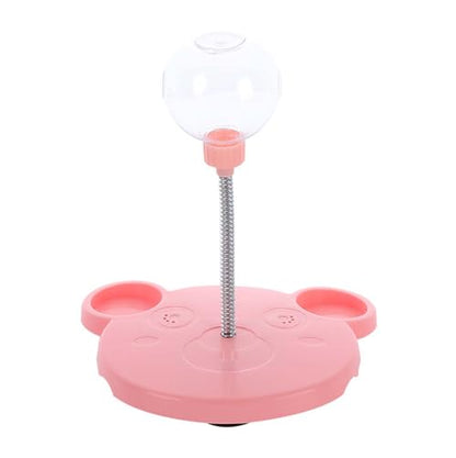 Interactive Treat Leaking Toy, Pet Toy Treat Dispenser, Interactive Puzzle Toy for Cats & Dogs, Slow Feeder, Food Dispensing Toy for Pet Entertainment & Mental Stimulation (Pink) - color: Pink