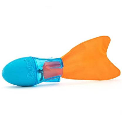 GURU Pet: Bonanza Rocket - Medium - Dog Toy, Blue & Orange, Hides & Dispenses Treats, Durable, Squeaks-Crinkles-Floats, Interactive Tug-Toss-Retrieval