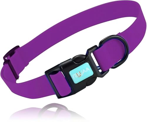 Waterproof Dog Collars,Easy Clean Collar,Adjustable Dog Collars for Small,Medium, Large Dogs (Purple, L) - color: Purple, size: L