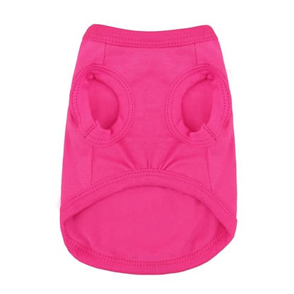Expressive Cotton Dog Apparel: Soft, Lightweight Puppy Shirt Vest for Small and Medium Dogs, Featuring the Playful 'Cute but Psycho' Slogan Print Rose Red Small - color: Rose Red, size: S-(4~7lb) | Chest(~16.1")