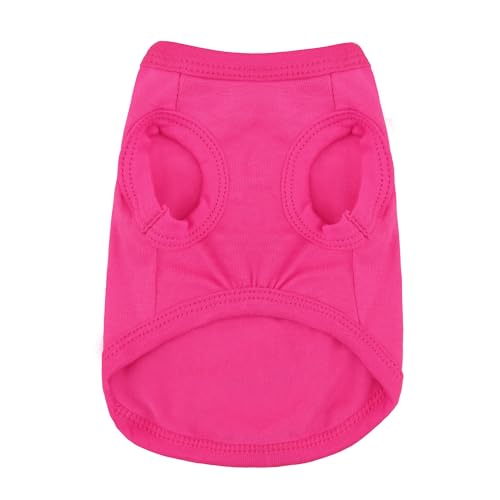 Expressive Cotton Dog Apparel: Soft, Lightweight Puppy Shirt Vest for Small and Medium Dogs, Featuring the Playful 'Cute but Psycho' Slogan Print Rose Red Medium - color: Rose Red, size: M-(8~14lb) | Chest(~18.1")