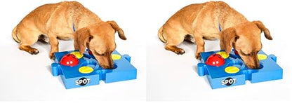 SPOT by Ethical Products Interactive Seek-A-Treat Flip 'N' Slide Dog Toy Puzzle | Dog Reward Toy Connector Puzzle Improves Your Dog's IQ | Specially Designed for Training Treats (Pack of 2) - size: 1 (Pack of 2)