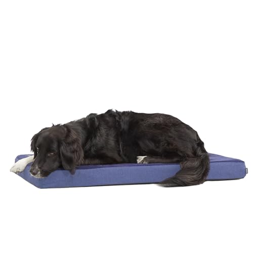 Barkbox Orthopedic Dog Bed with Memory Foam, Premium Comfort for Dogs and Puppies, Dog Bed for Joint Relief and Restful Sleep, Durable and Easy to Clean - Navy, Large - color: Navy, size: Large