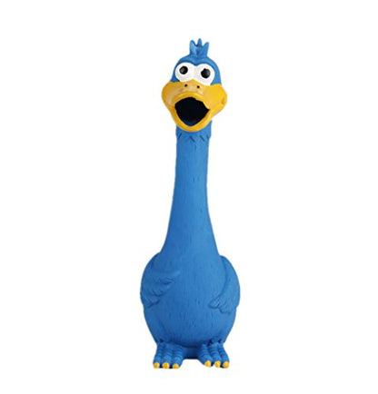 Tamu style Rubber Chicken Squeaky Dog Toys for Small, Medium or Large Pet Breeds, Play Fetch, Reduce Separation Anxiety - color: Blue