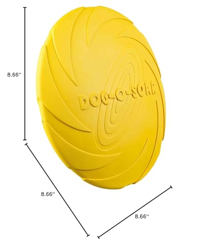 Trixie Dog Disc Natural Rubber – Ideal for Fetch Games – ø 22 cm – Orange – 33502 - size: Maße: ø 22 cm