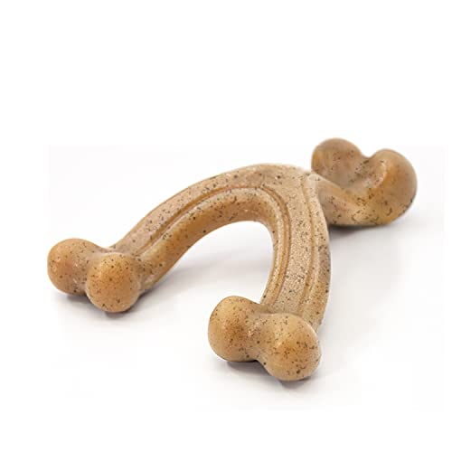 Nylabone Gourmet Style Wishbone Strong Chew Toy for Dogs, Chicken Flavor, Small - Up to 25 lbs, 1 Count - size: Small