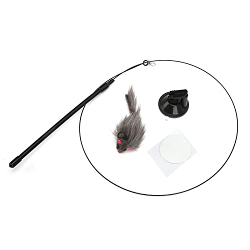 VINGVO Suction Cup Cat Toys for Indoor Cats, Cat Toy Handheld Teaser Wand Toy Interactive Cat Toy Hanging Door Kitten Toys for Kitty Kitten Scratching Exercise Indoor (Squirrel) - size: squirrel