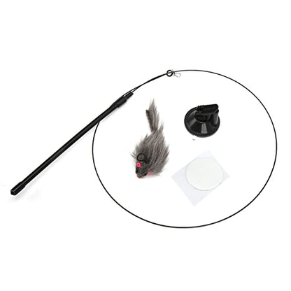 VINGVO Suction Cup Cat Toys for Indoor Cats, Cat Toy Handheld Teaser Wand Toy Interactive Cat Toy Hanging Door Kitten Toys for Kitty Kitten Scratching Exercise Indoor (Squirrel) - size: squirrel