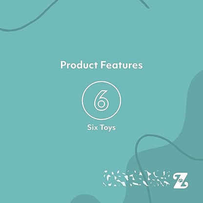 ZippyPaws Burrow Replacement Miniz - Interactive Dog & Puppy Toys for Boredom, Stimulating Pet Products to Keep Them Busy, Plush Refills for Hide & Seek Puzzle, Enrichment Squeaky Toys - Mixed 6 Pack - style: Animals - Extra Small - (6-Pack)