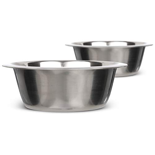 Neater Pet Brands 1.5 Cup (12 oz.) Stainless Steel Dog Bowls, Set of 2 Neater Feeder Replacement Bowls (Cat/Small Models), Dog Food Bowl & Water Bowl, Dishwasher Safe Metal Dish for Cats & Small Dogs - color: Two Pack, size: 1.5 Cup Deep