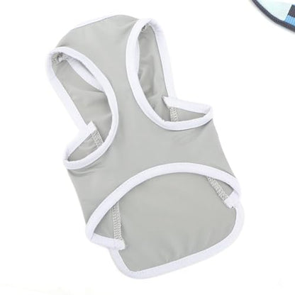 PAIDEFUL Cooling Dog Shirt for Small Dogs Summer Pet UV Sun Protection Vest Lightweight Breathable Doggie Tank Top Soft Stretchy Puppy T-Shirts Solid Cat Apparel Chihuahua Clothes D-Ring,Gray,XXL - color: gray, size: XXL