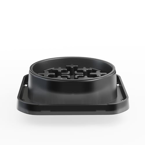 Slow Feeder Dog Bowls for Small Breed, Anti-Slip Puzzle Feeder Bowl to Slow Down Eating for Dogs, 1 Cup Maze Pet Food Feeding Bowl, Bloat Stop Preventing Puppy Dish - Starry Gray - size: Single