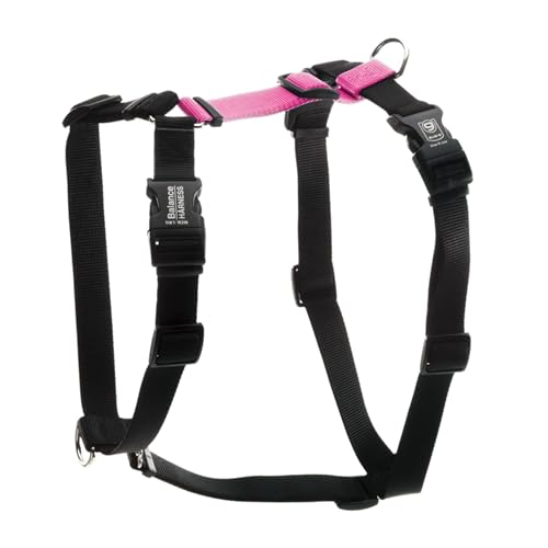 Blue-9 Buckle-Neck Balance Harness, Fully Customizable Fit No-Pull Harness, Ideal for Dog Training and Obedience, Made in The USA, Hot Pink, Medium/Large - color: Hot Pink, size: M/L (Ribcage: 24"-35.5")