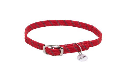 Elasta Cat® Reflective Safety Stretch Collar - color: Red