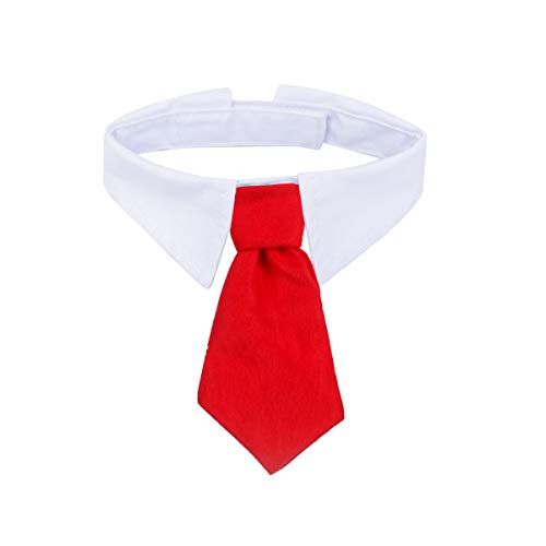 ZTON Bowtie for Little Puppy, Handcrafted Adjustable Formal Collar Neck Tie for Dogs & Cats (S, Red) - color: Red, size: S