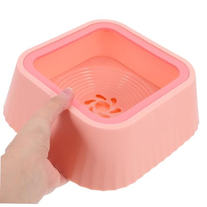 Toddmomy Innovative Cat and Dog Water Bowl No Spill Floating Design Abs Material for Cats Small Dogs Puppies - color: Pink