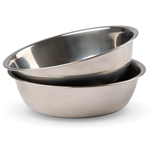 Bonza Two Piece Replacement Stainless Steel Dog Bowls for Pet Feeding Station. For Small Dogs and Cats,12oz - size: 2 Stainless Steel Bowls