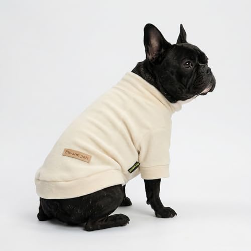 Fitwarm 3 Pack Classic Fleece Dog Sweater, Winter Clothes for Small Dogs Boy Girl, Turtleneck Dog Sweatshirt, Pet Pullover Jumper, Cat Apparel, Black, Olive Green, Cream, Medium - color: Black-Olive-Cream, size: Medium