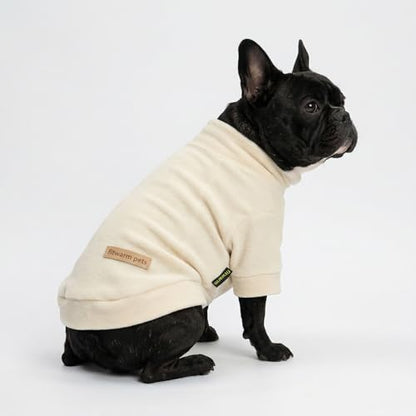 Fitwarm 3 Pack Classic Fleece Dog Sweater, Winter Clothes for Small Dogs Boy Girl, Turtleneck Dog Sweatshirt, Pet Pullover Jumper, Cat Apparel, Black, Olive Green, Cream, Medium - color: Black-Olive-Cream, size: Medium