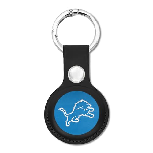 NFL Detroit Lions Keychain Apple AIR TAG Holder for Dogs & Cats, Case for Apple Airtag Tracker, GPS Dog Tracking Device Pendant Holder - color: DETROIT LIONS, size: 1 Pack, style: KeyChain Ring Buckle