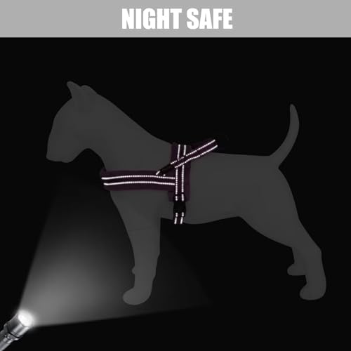 Didog Soft Flannel Padded Dog Vest Harness, No Pull/Quick Fit Reflective Dog Strap Harness, Easy for Training Walking (XS:Chest 15-18", Purple) - color: Purple, size: XS:chest 15-18"