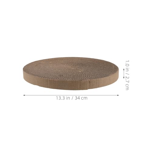 2pcs Cat Scratcher Replacement Pads Circular 34cm Corrugated Cardboard Insert for Cat Scratcher Bed Suitable for Pet Scratching Furniture Refill