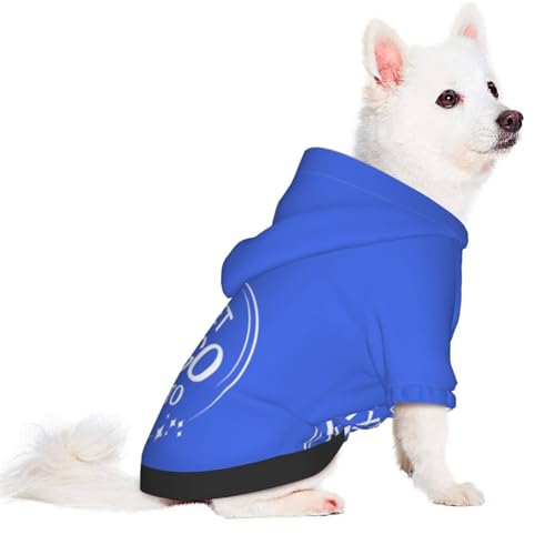 Personalized Dog Hooded Sweatshirt Pet Sweatshirt Design Custom Picture Text Clothes for Small Dogs Cats Customized Puppy Apparel Gifts Blue 2 Pet Hoodies - color: Blue 2, size: Small