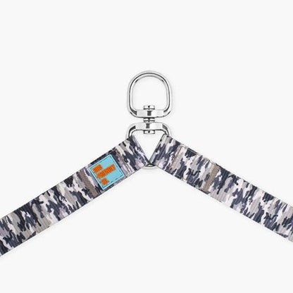 Dog Friendly Co. Leash Splitter | Walk Two Dogs | Complete Control - 360° Swivel, Tangle Free, Adjustable Length, Reflective Webbing, Heavy Duty Clips (Grey Camo) - color: Grey Camo