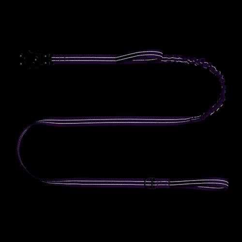 ICEFANG Tactical Dog Leash,K9 Training Walking Bungee Lead with 2 Control Handle,Heavy Duty Quick Release Metal Clasp,for Medium Large Breed (Reflective Purple, 6 FT) - color: Reflective Purple, size: 6 FT