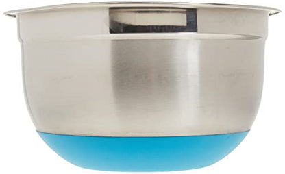 ExcelSteel 3-Quart Stainless Steel Non Skid Base Mixing Bowl - size: 3-Quart
